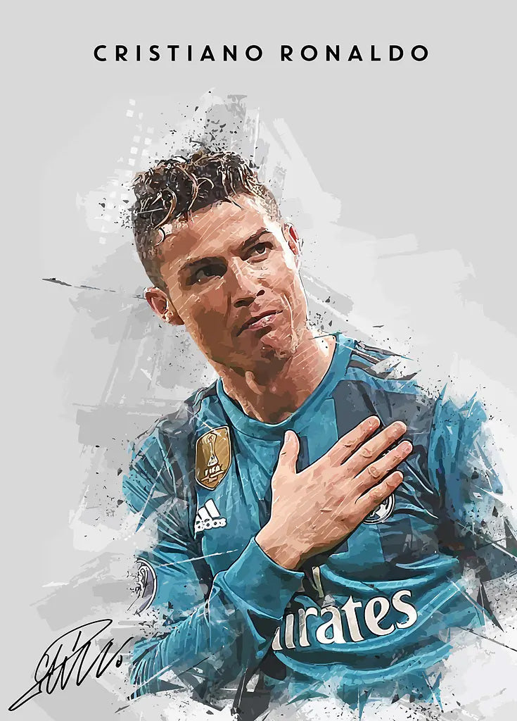 Cristiano Ronaldo 2 metal poster artwork